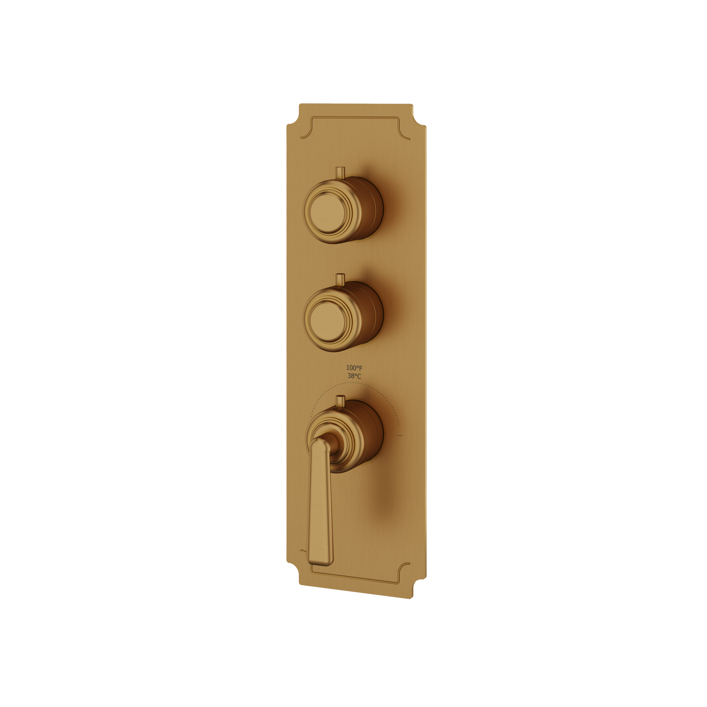 ROUND TRIM SET FOR 2 SHUT-OFF THERMOSTATIC VALVE