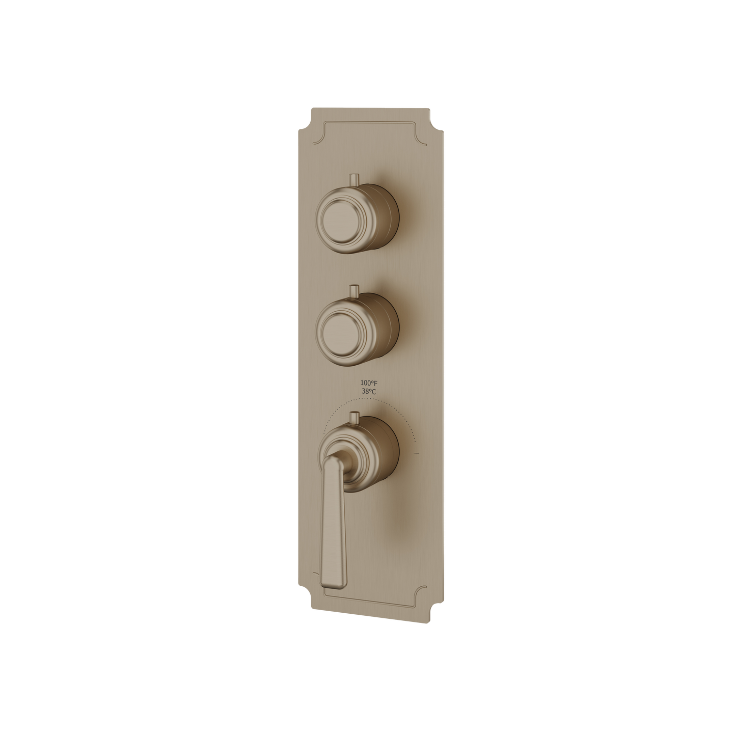 ROUND TRIM SET FOR 2 SHUT-OFF THERMOSTATIC VALVE