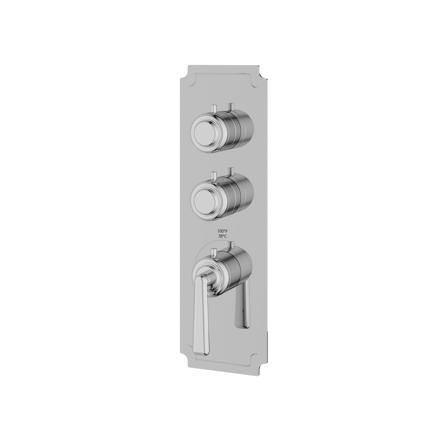ROUND TRIM SET FOR 2 SHUT-OFF THERMOSTATIC VALVE