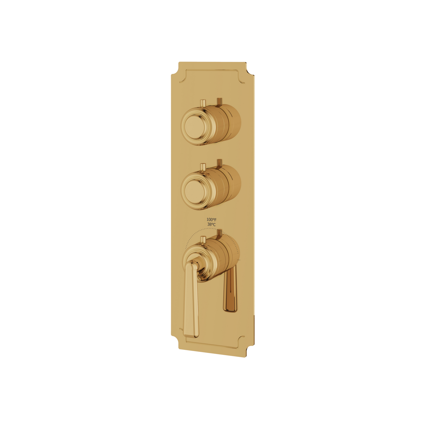 ROUND TRIM SET FOR 2 SHUT-OFF THERMOSTATIC VALVE