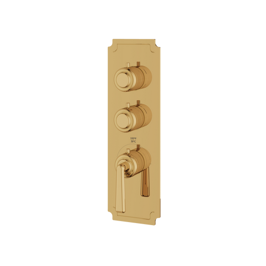 ROUND TRIM SET FOR 2 SHUT-OFF THERMOSTATIC VALVE