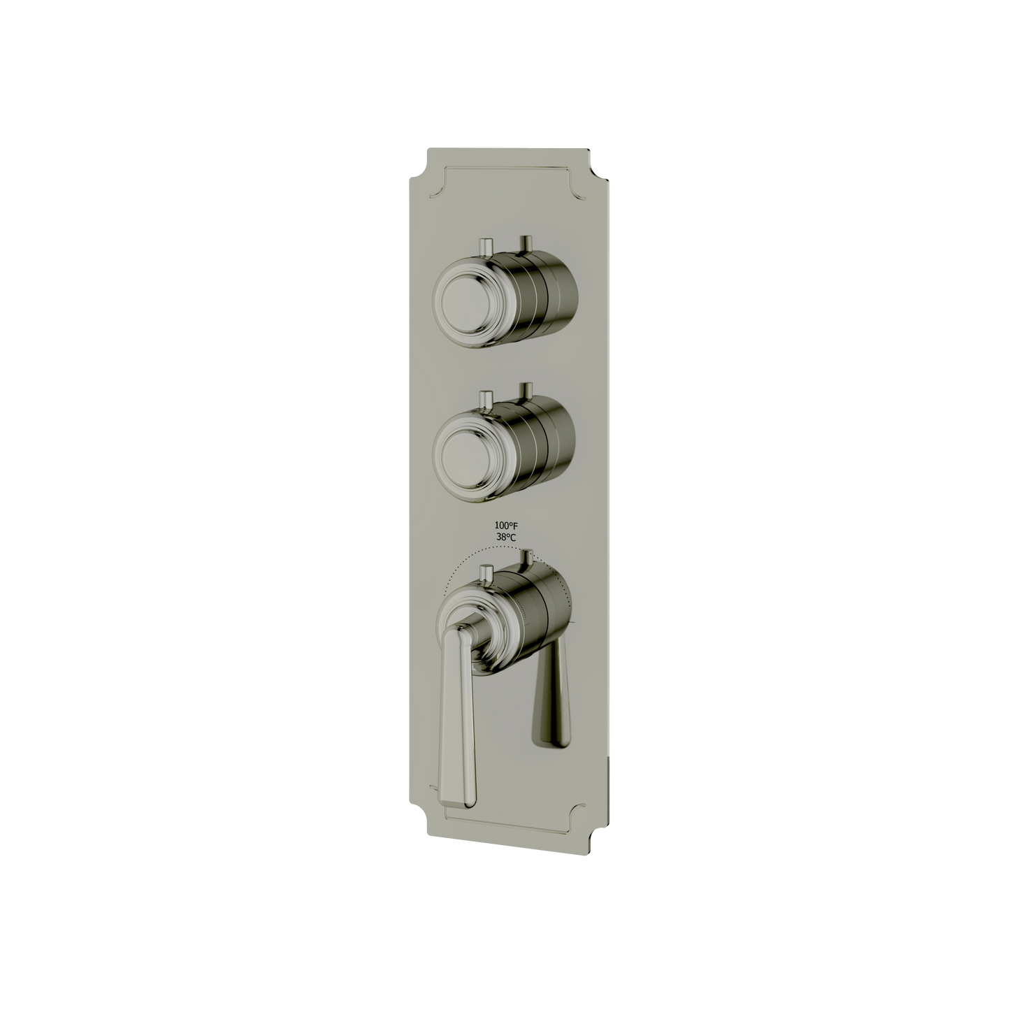 ROUND TRIM SET FOR 2 SHUT-OFF THERMOSTATIC VALVE