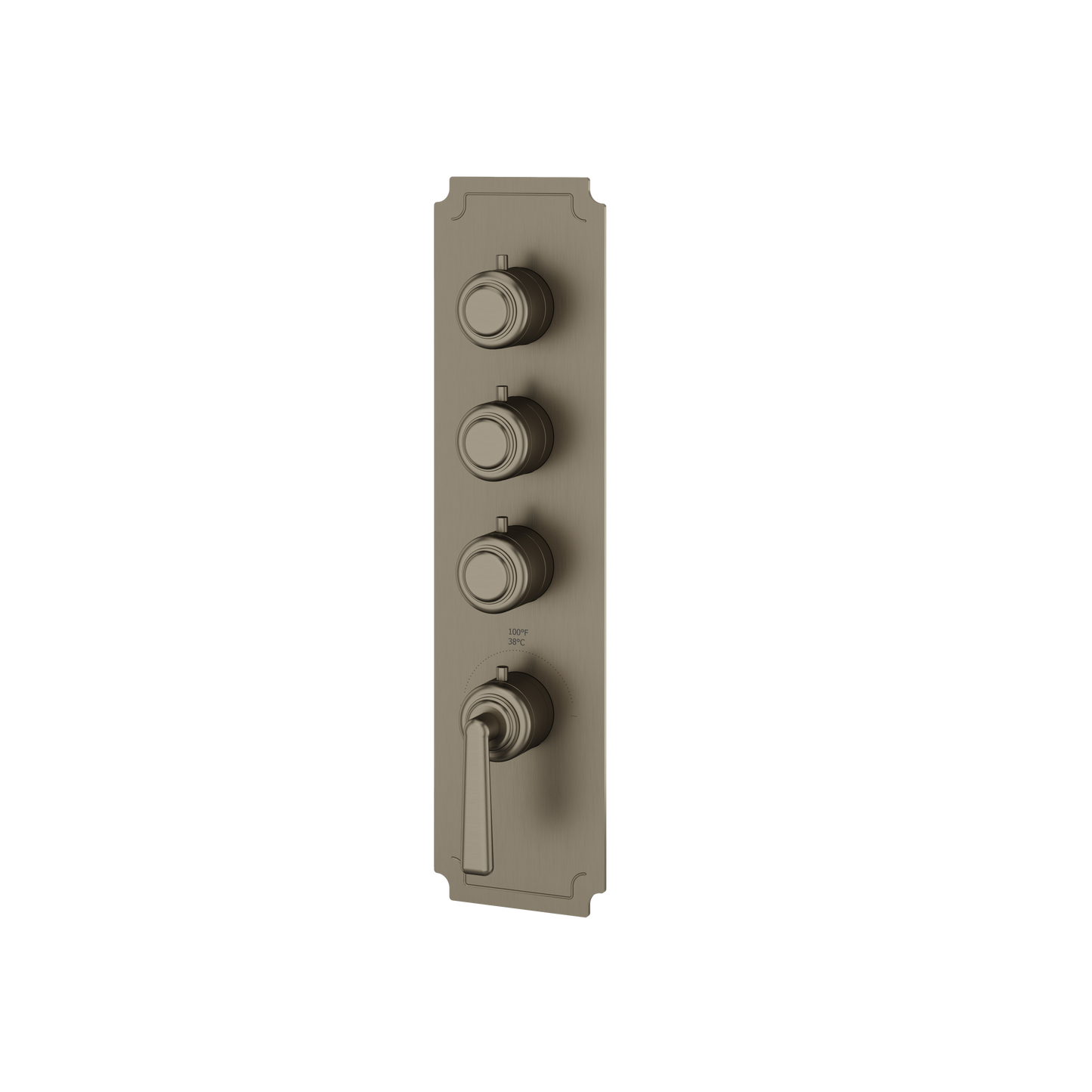 ROUND TRIM SET FOR 3 SHUT-OFF THERMOSTATIC VALVE