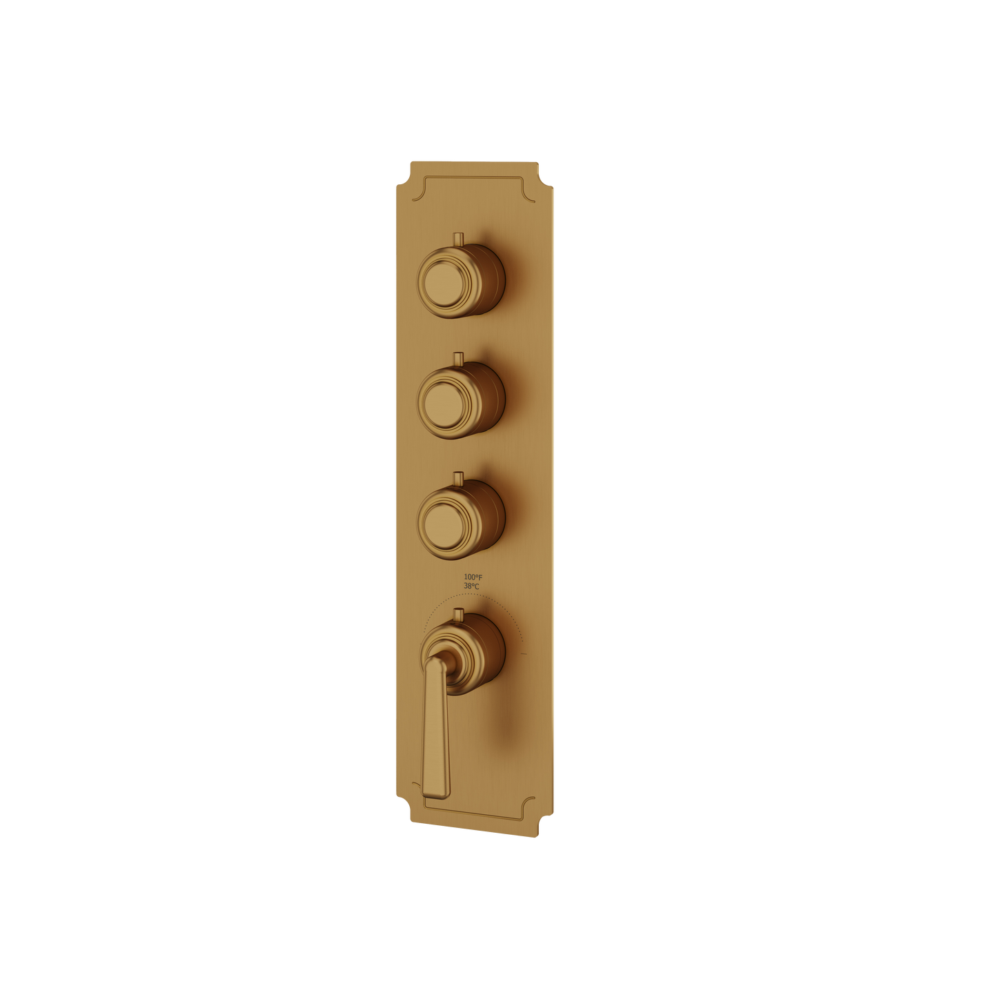 ROUND TRIM SET FOR 3 SHUT-OFF THERMOSTATIC VALVE