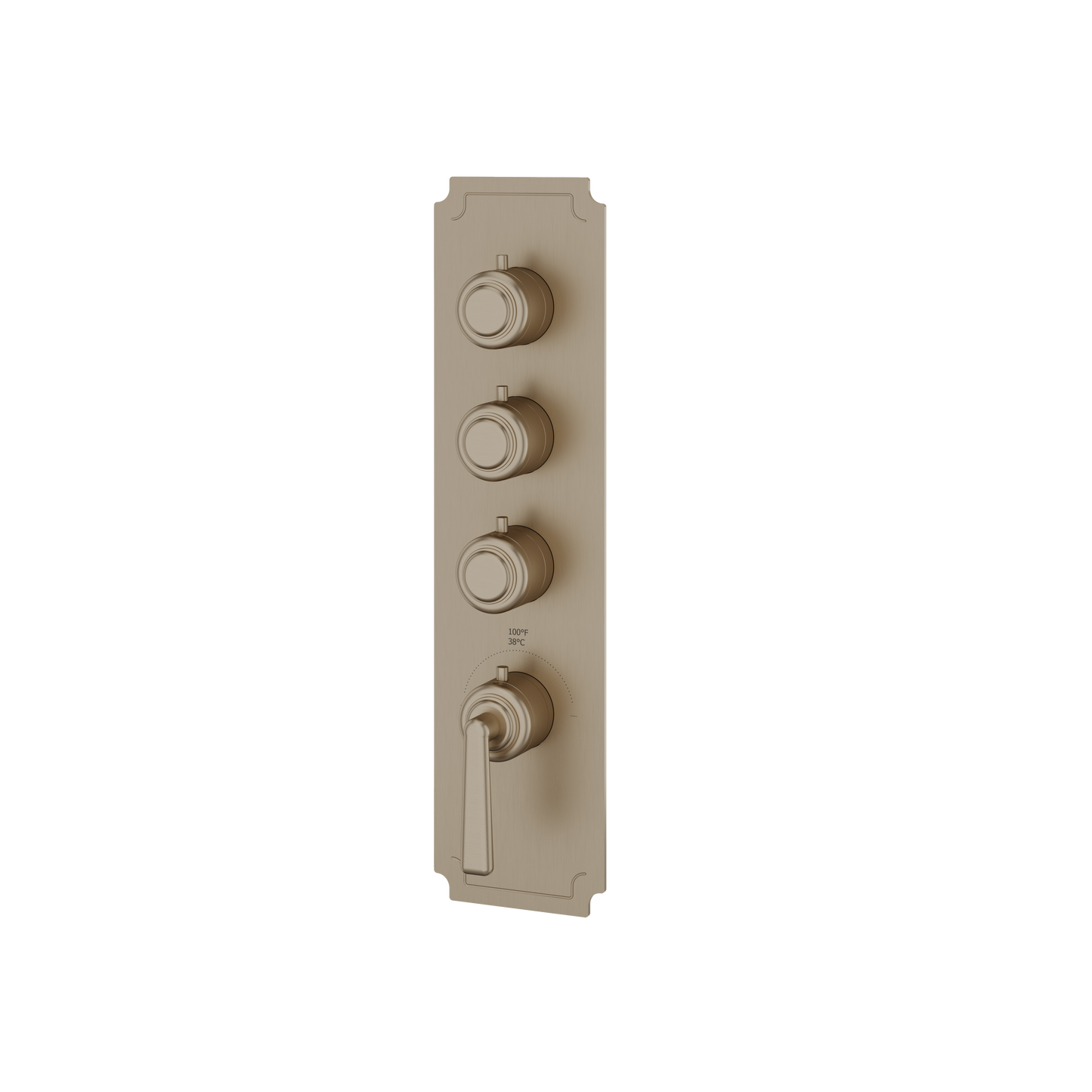 ROUND TRIM SET FOR 3 SHUT-OFF THERMOSTATIC VALVE