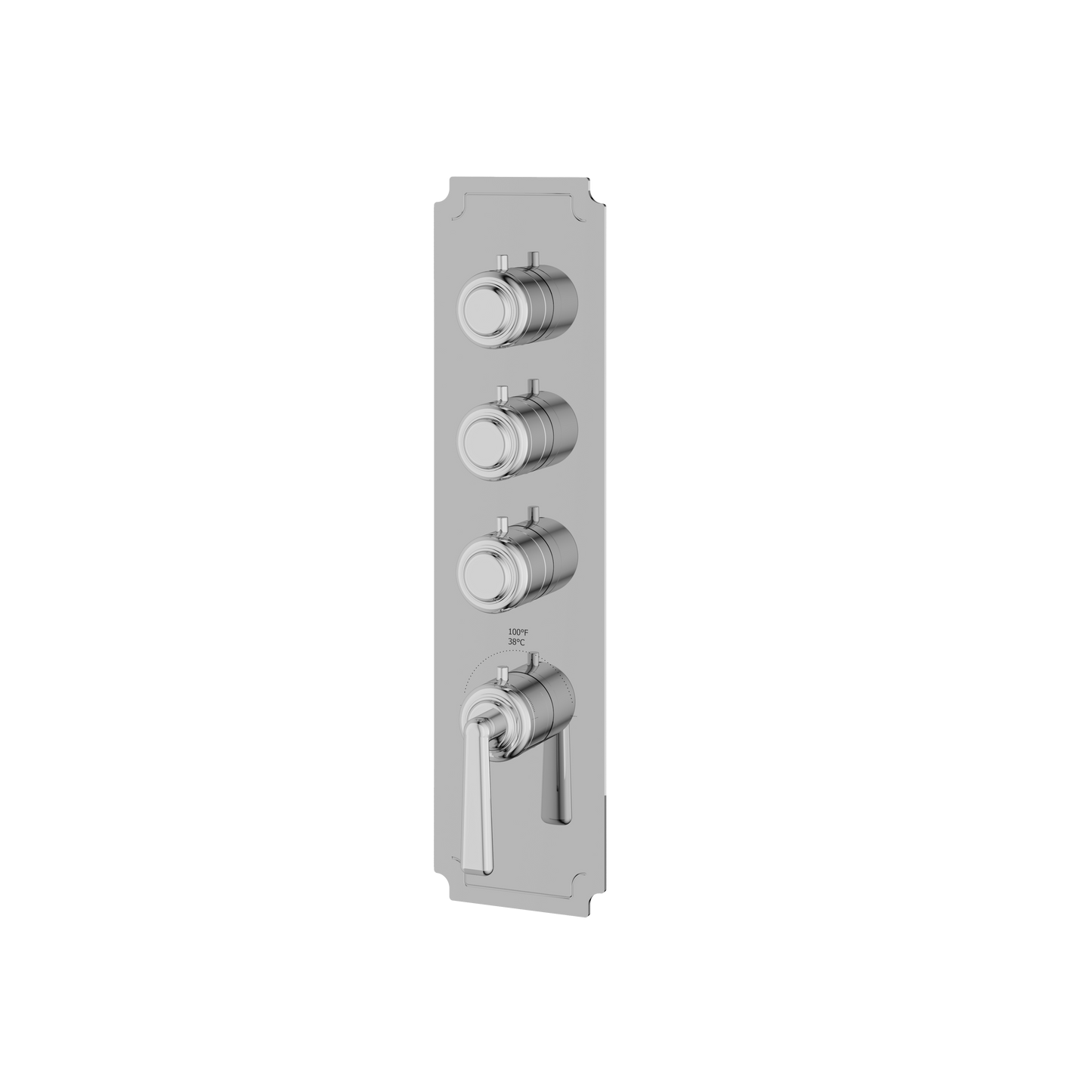 ROUND TRIM SET FOR 3 SHUT-OFF THERMOSTATIC VALVE