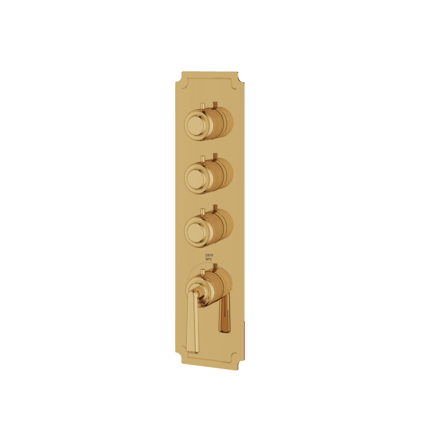 ROUND TRIM SET FOR 3 SHUT-OFF THERMOSTATIC VALVE