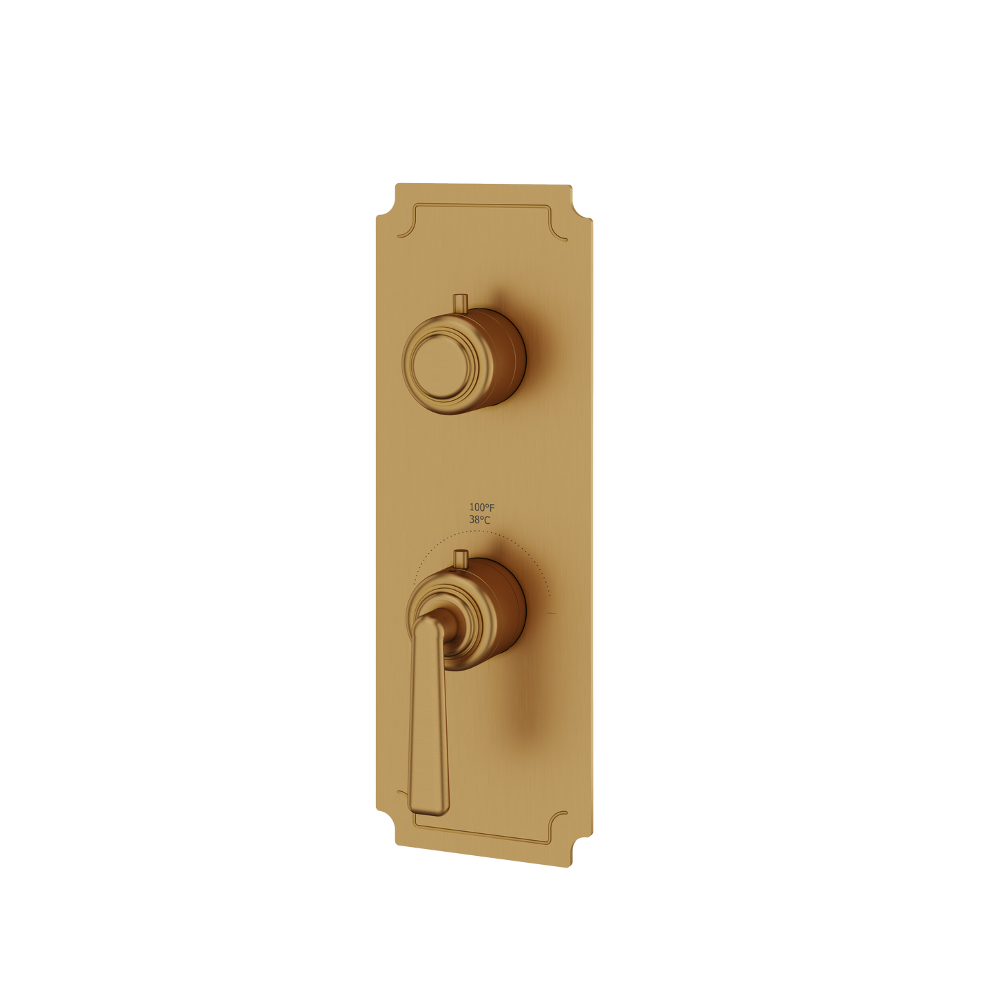 ROUND TRIM SET WITH DIVERTER FOR THERMOSTATIC VALVE 2-WAY SHARED