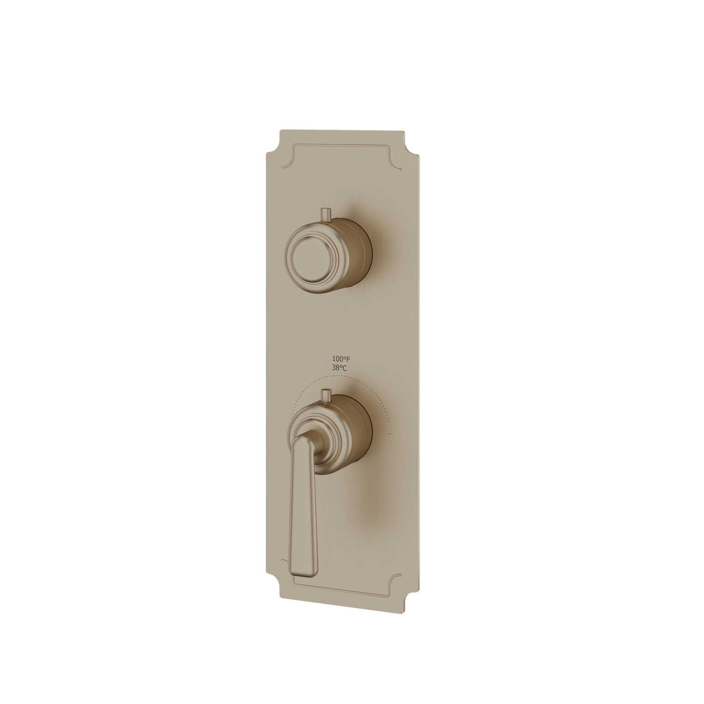 ROUND TRIM SET WITH DIVERTER FOR THERMOSTATIC VALVE 2-WAY SHARED