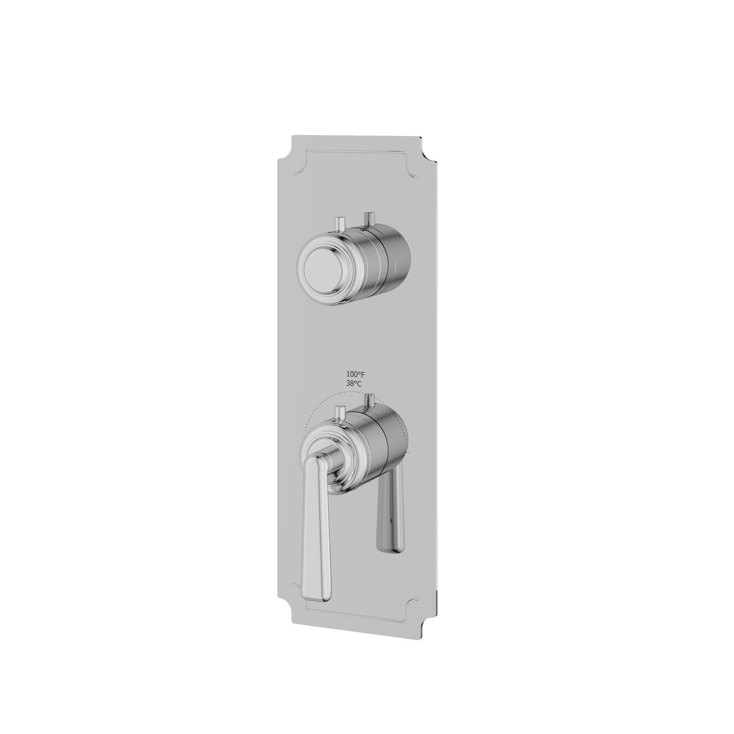 ROUND TRIM SET WITH DIVERTER FOR THERMOSTATIC VALVE 2-WAY SHARED