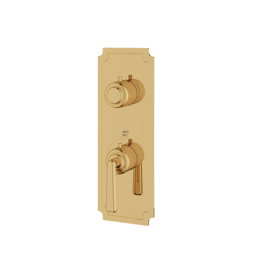 ROUND TRIM SET WITH DIVERTER FOR THERMOSTATIC VALVE 2-WAY SHARED