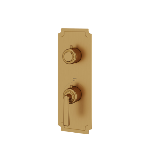 ROUND TRIM SET WITH DIVERTER FOR THERMOSTATIC VALVE 3-WAY SHARED