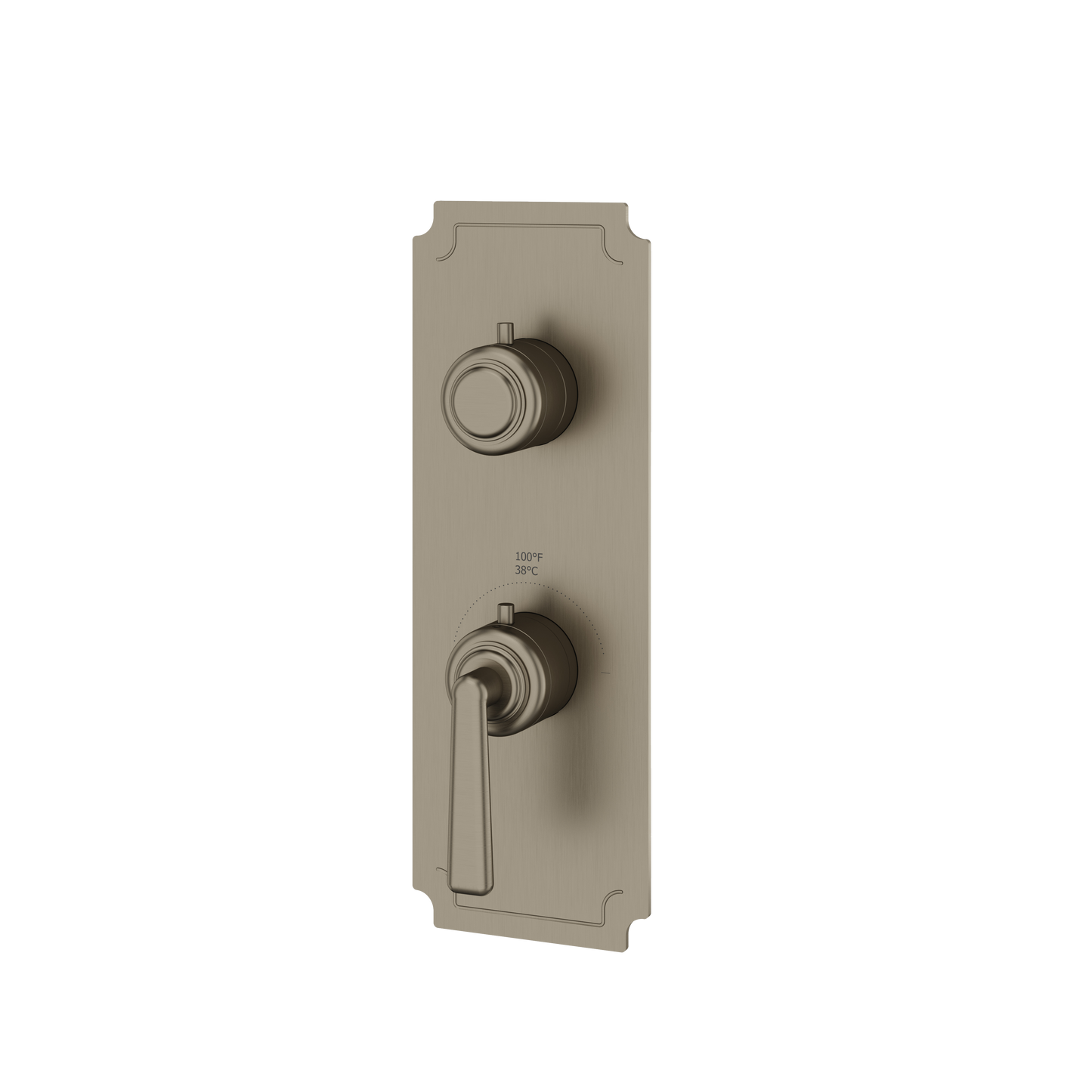 ROUND TRIM SET WITH DIVERTER FOR THERMOSTATIC VALVE 2-WAY NON-SHARED