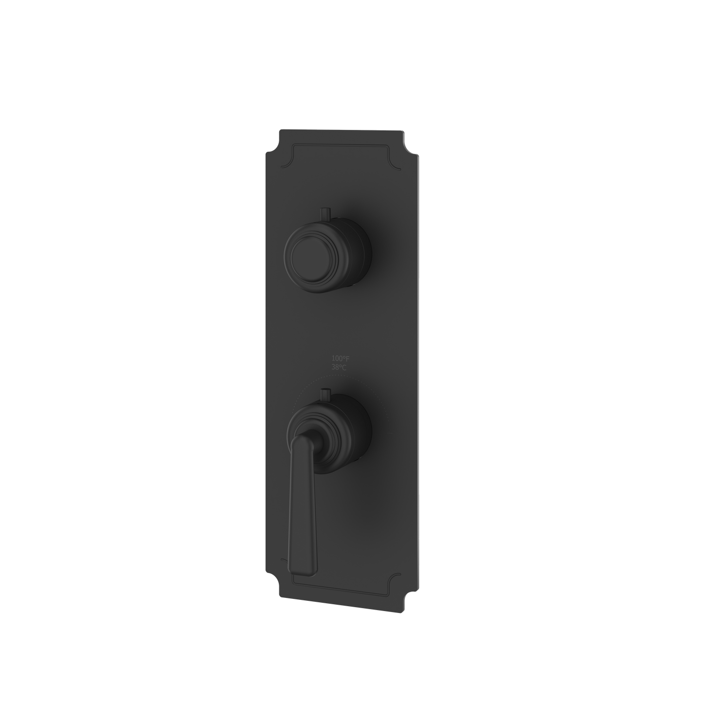 ROUND TRIM SET WITH DIVERTER FOR THERMOSTATIC VALVE 2-WAY NON-SHARED
