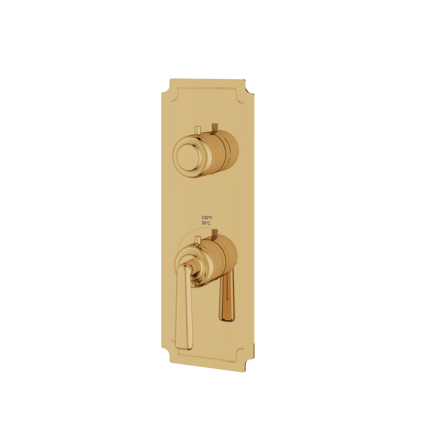 ROUND TRIM SET WITH DIVERTER FOR THERMOSTATIC VALVE 2-WAY NON-SHARED