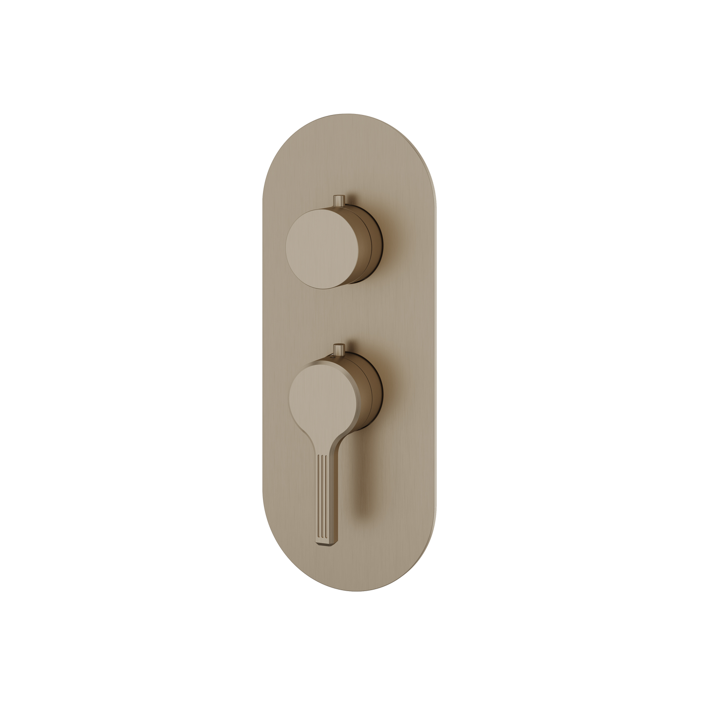 ROUND TRIM SET FOR 1 SHUT-OFF THERMOSTATIC VALVE