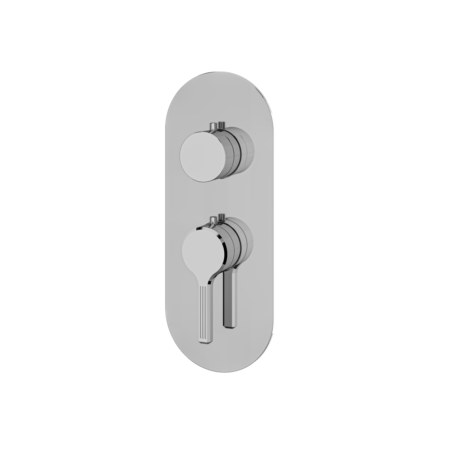 ROUND TRIM SET FOR 1 SHUT-OFF THERMOSTATIC VALVE