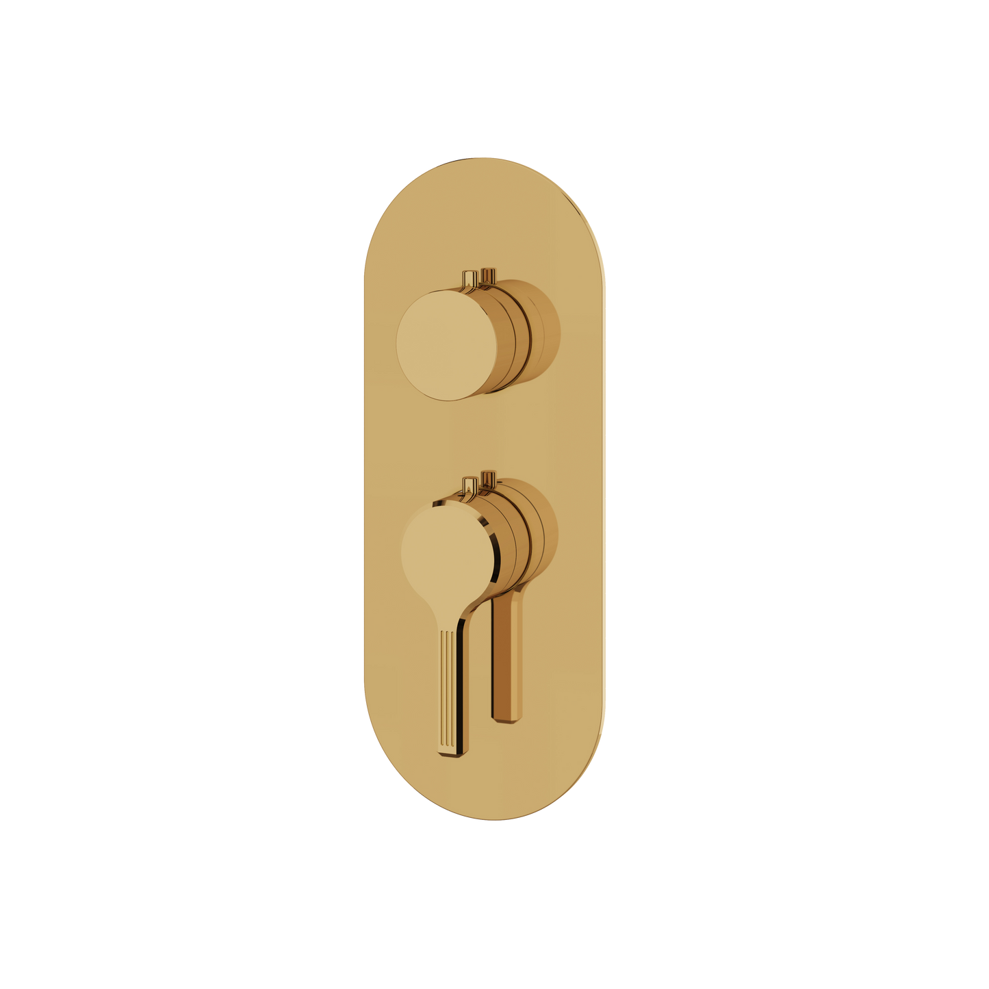 ROUND TRIM SET FOR 1 SHUT-OFF THERMOSTATIC VALVE