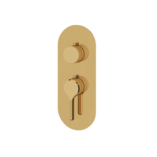 ROUND TRIM SET FOR 1 SHUT-OFF THERMOSTATIC VALVE