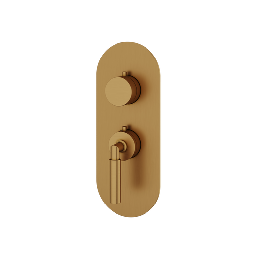 ROUND TRIM SET FOR 1 SHUT-OFF THERMOSTATIC VALVE