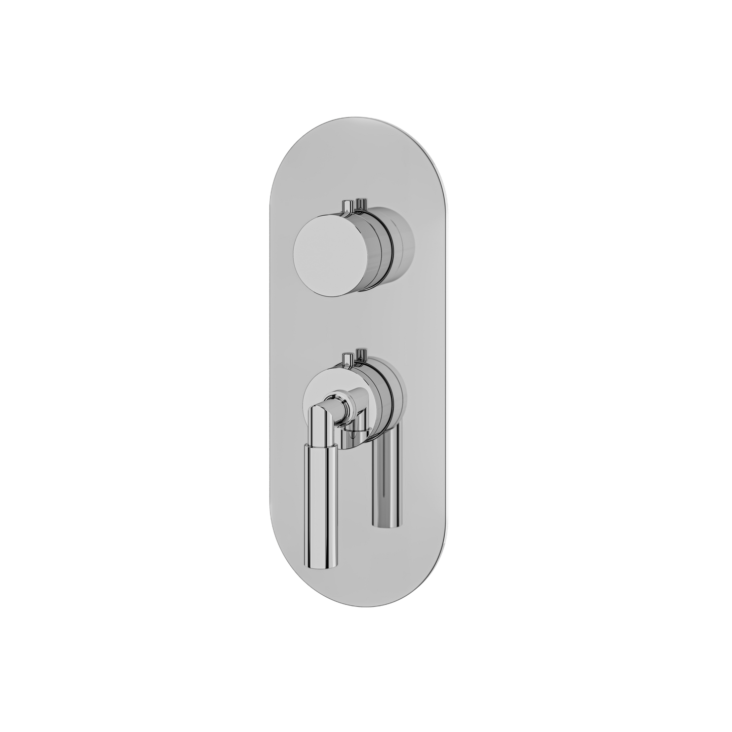 ROUND TRIM SET FOR 1 SHUT-OFF THERMOSTATIC VALVE