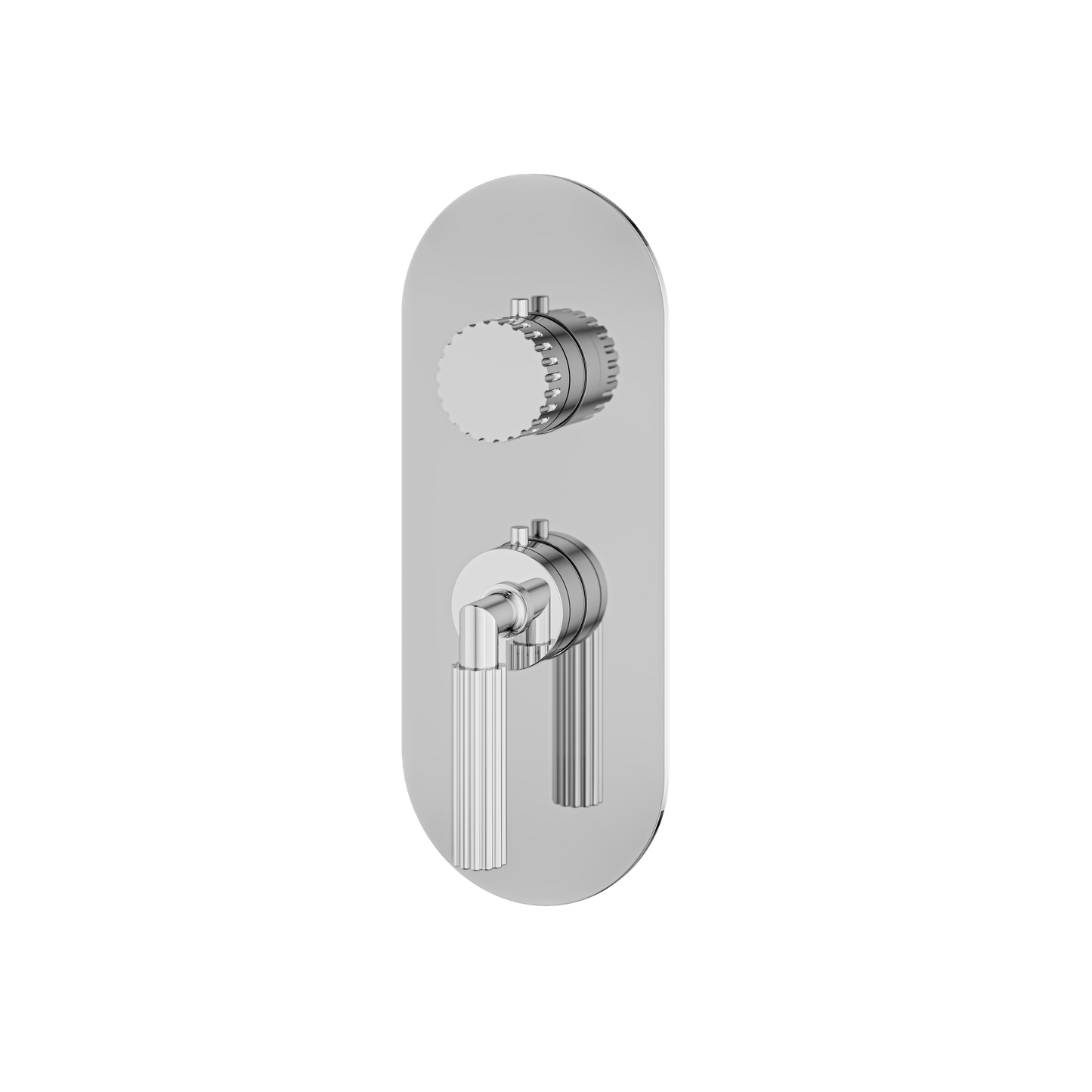 ROUND TRIM SET FOR 1 SHUT-OFF THERMOSTATIC VALVE