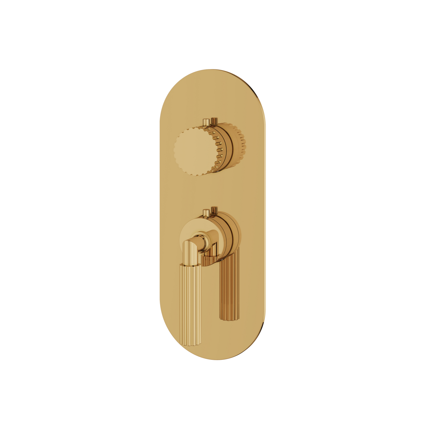 ROUND TRIM SET FOR 1 SHUT-OFF THERMOSTATIC VALVE