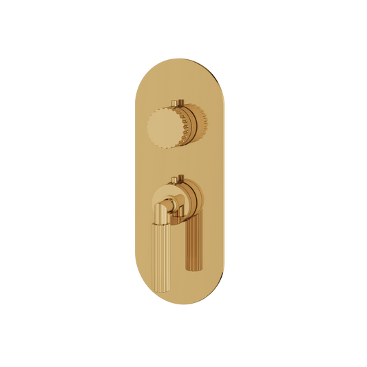 ROUND TRIM SET FOR 1 SHUT-OFF THERMOSTATIC VALVE
