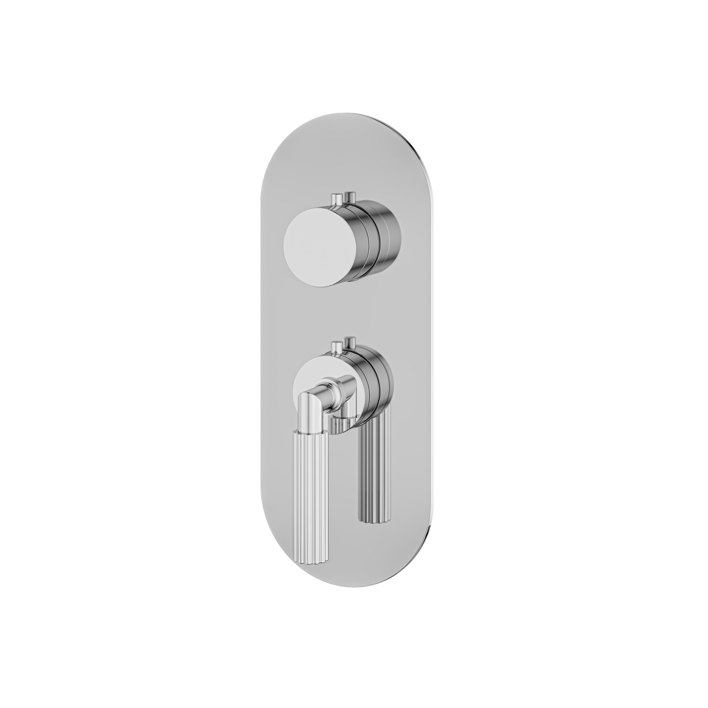 ROUND TRIM SET FOR 1 SHUT-OFF THERMOSTATIC VALVE