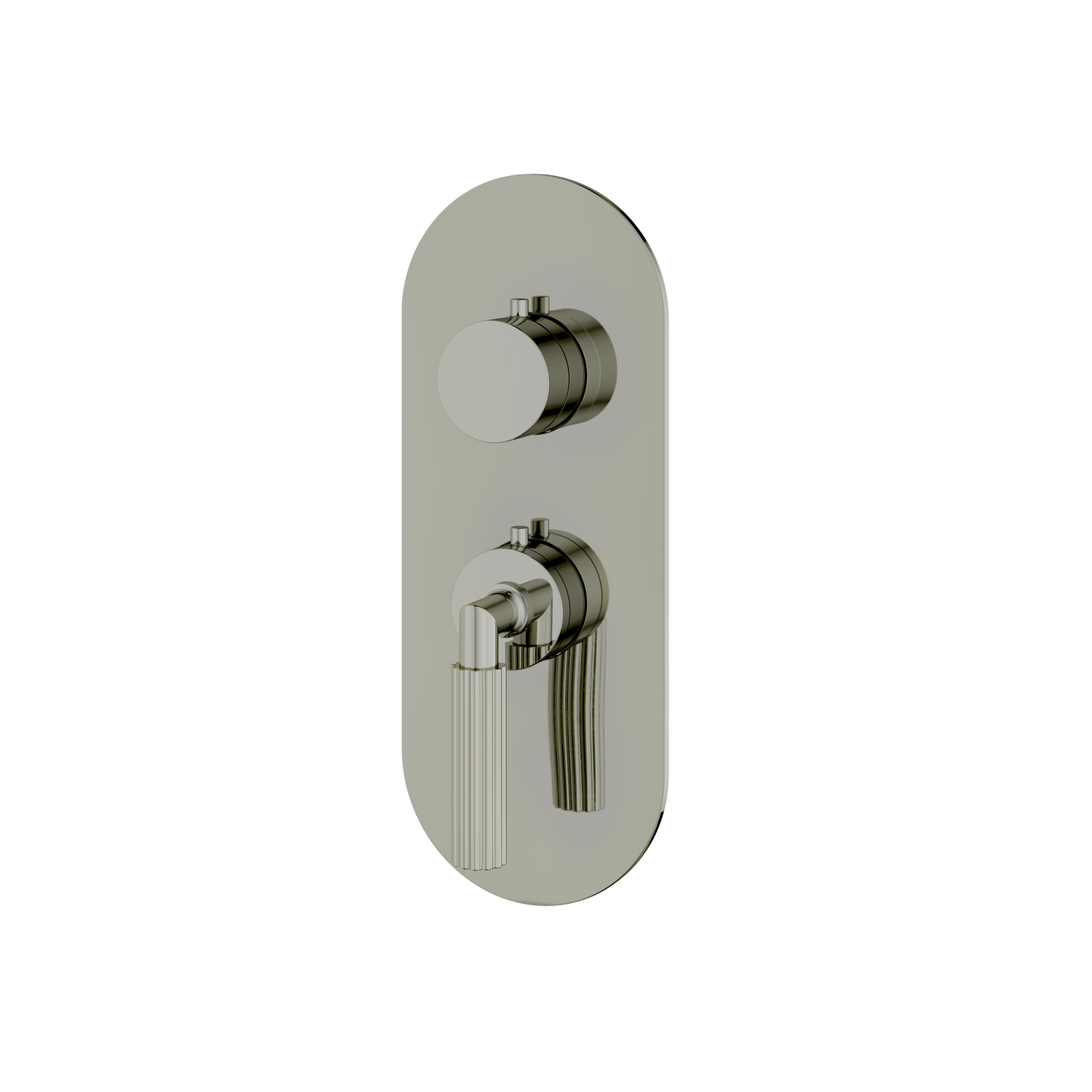 ROUND TRIM SET FOR 1 SHUT-OFF THERMOSTATIC VALVE