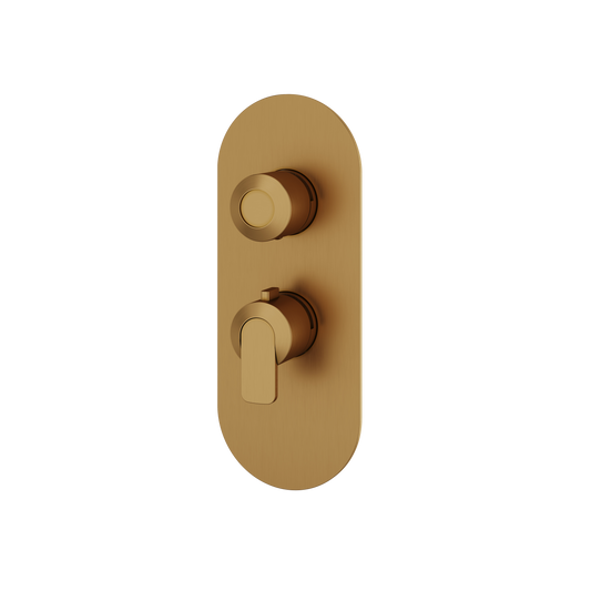 ROUND TRIM SET FOR 1 SHUT-OFF THERMOSTATIC VALVE