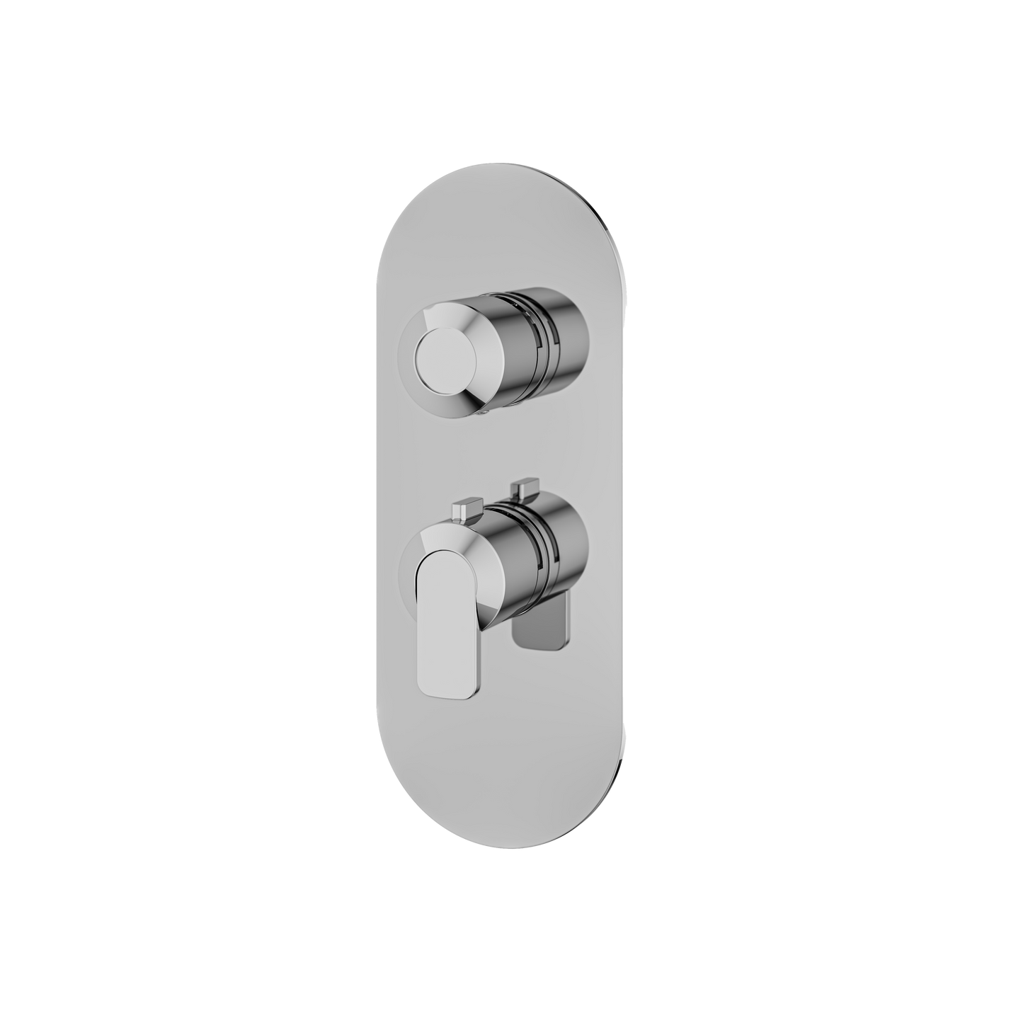 ROUND TRIM SET FOR 1 SHUT-OFF THERMOSTATIC VALVE