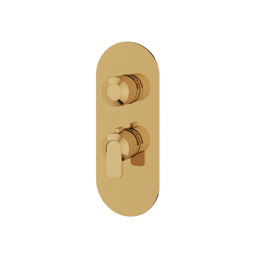 ROUND TRIM SET FOR 1 SHUT-OFF THERMOSTATIC VALVE