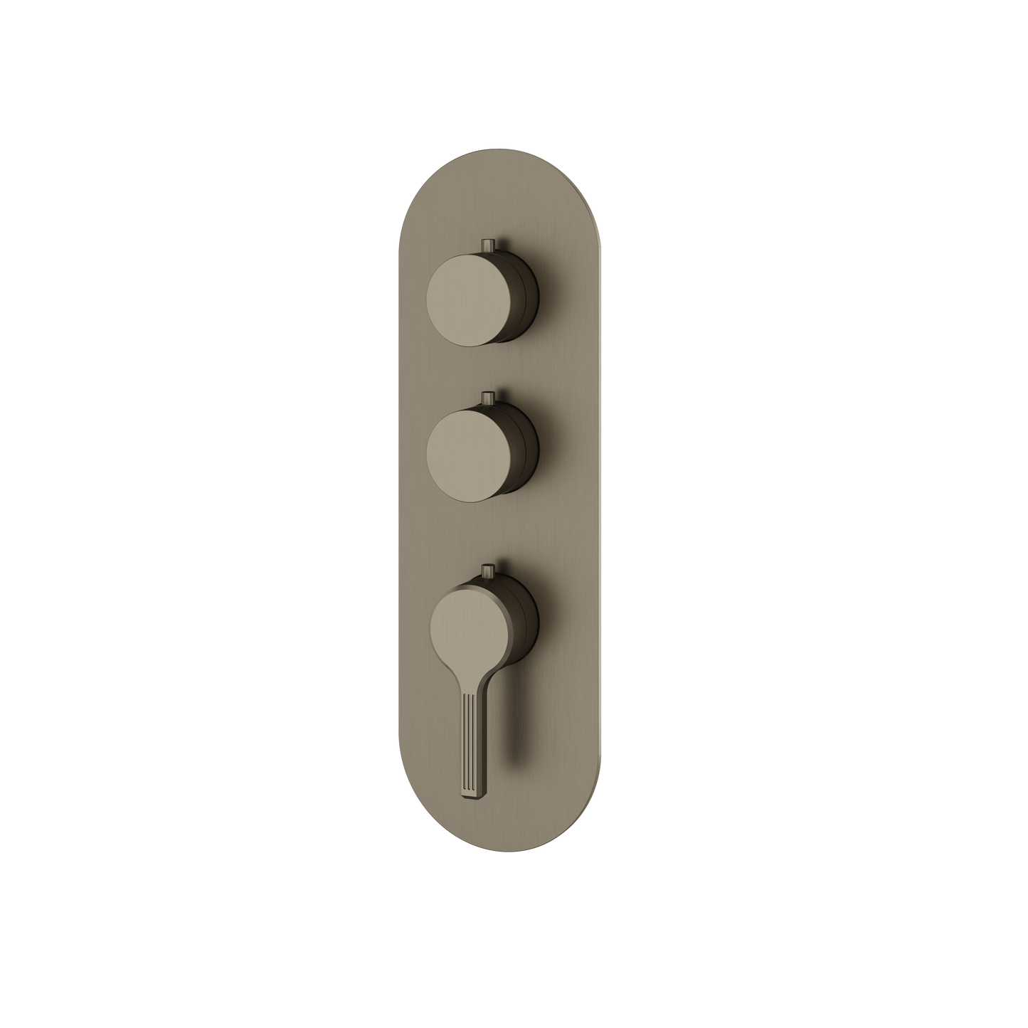 ROUND TRIM SET FOR 2 SHUT-OFF THERMOSTATIC VALVE