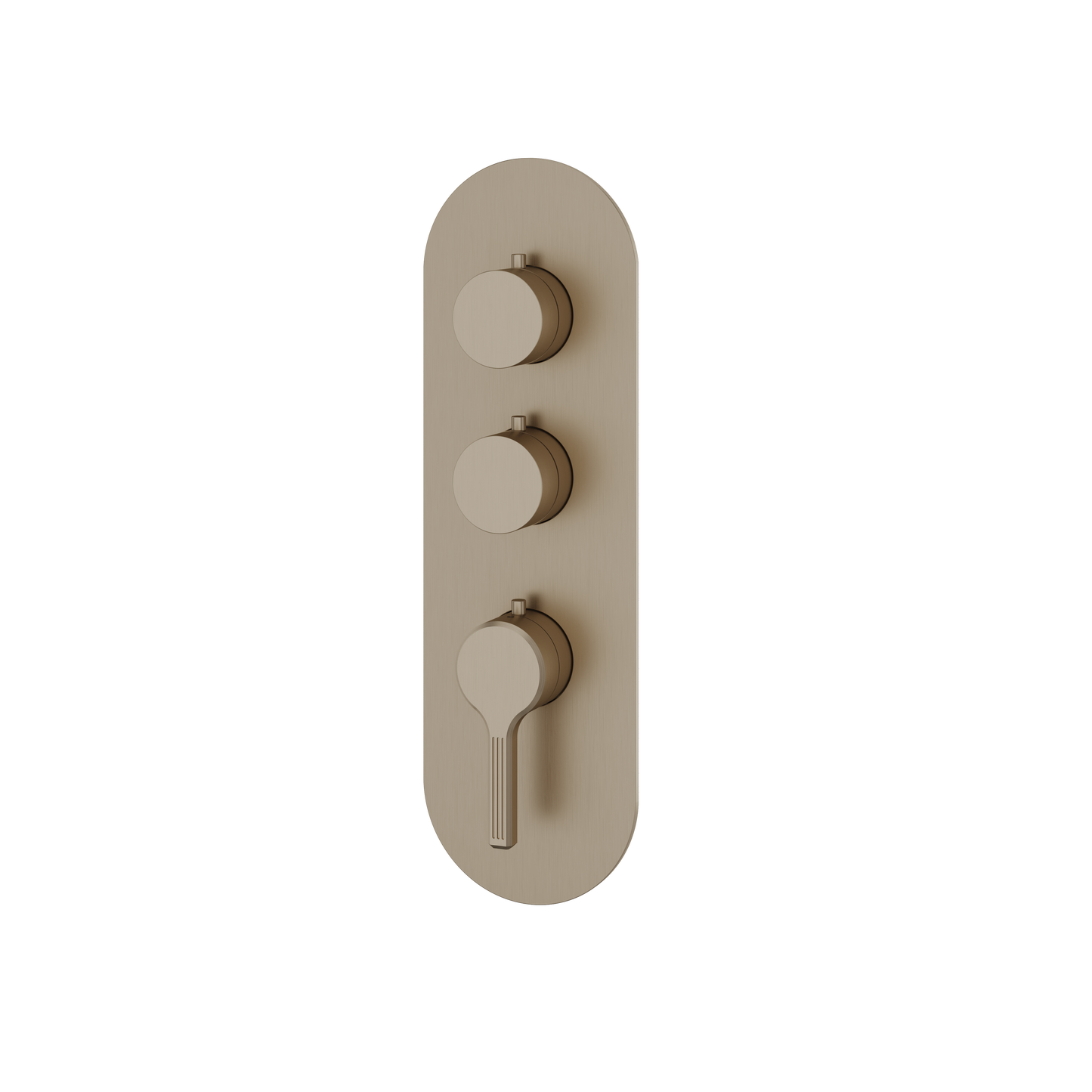 ROUND TRIM SET FOR 2 SHUT-OFF THERMOSTATIC VALVE