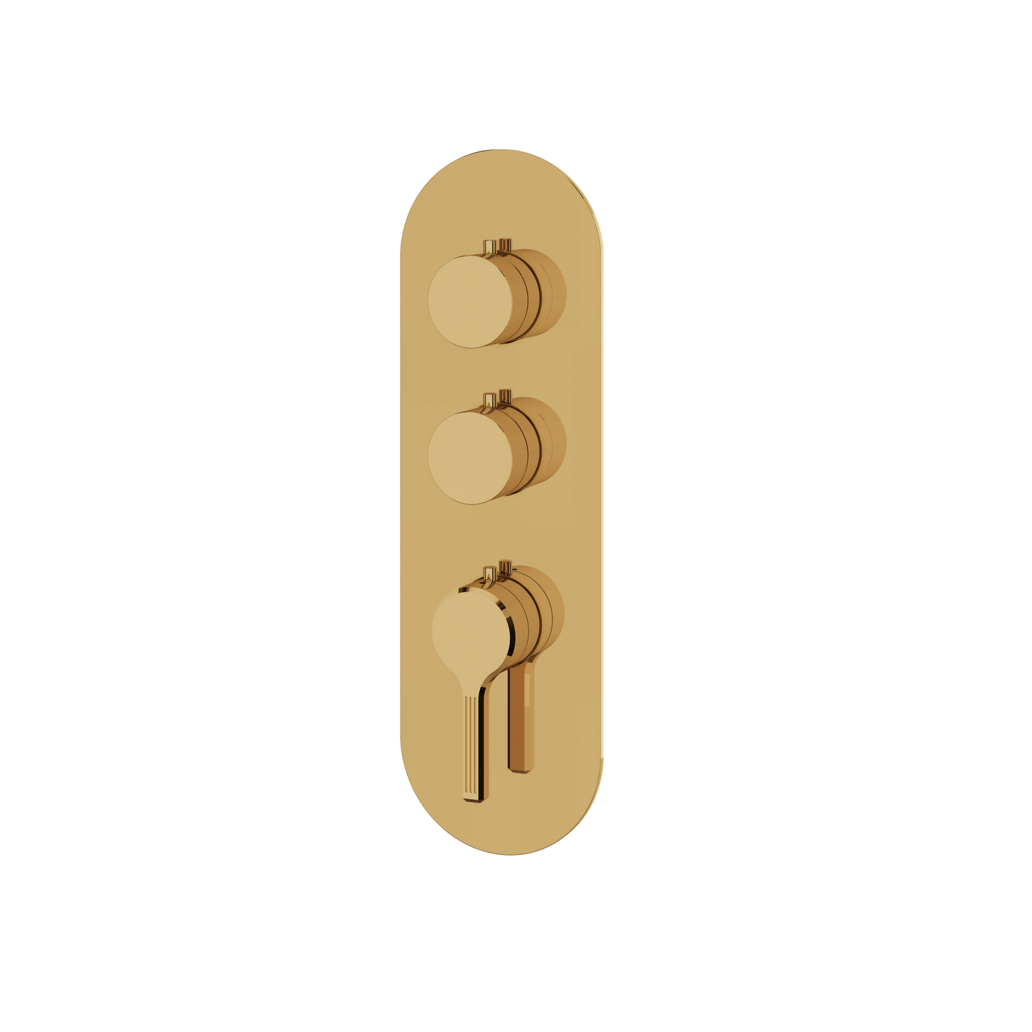 ROUND TRIM SET FOR 2 SHUT-OFF THERMOSTATIC VALVE
