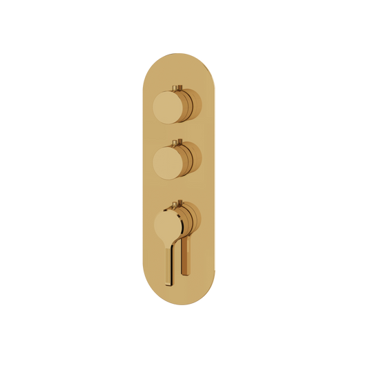 ROUND TRIM SET FOR 2 SHUT-OFF THERMOSTATIC VALVE