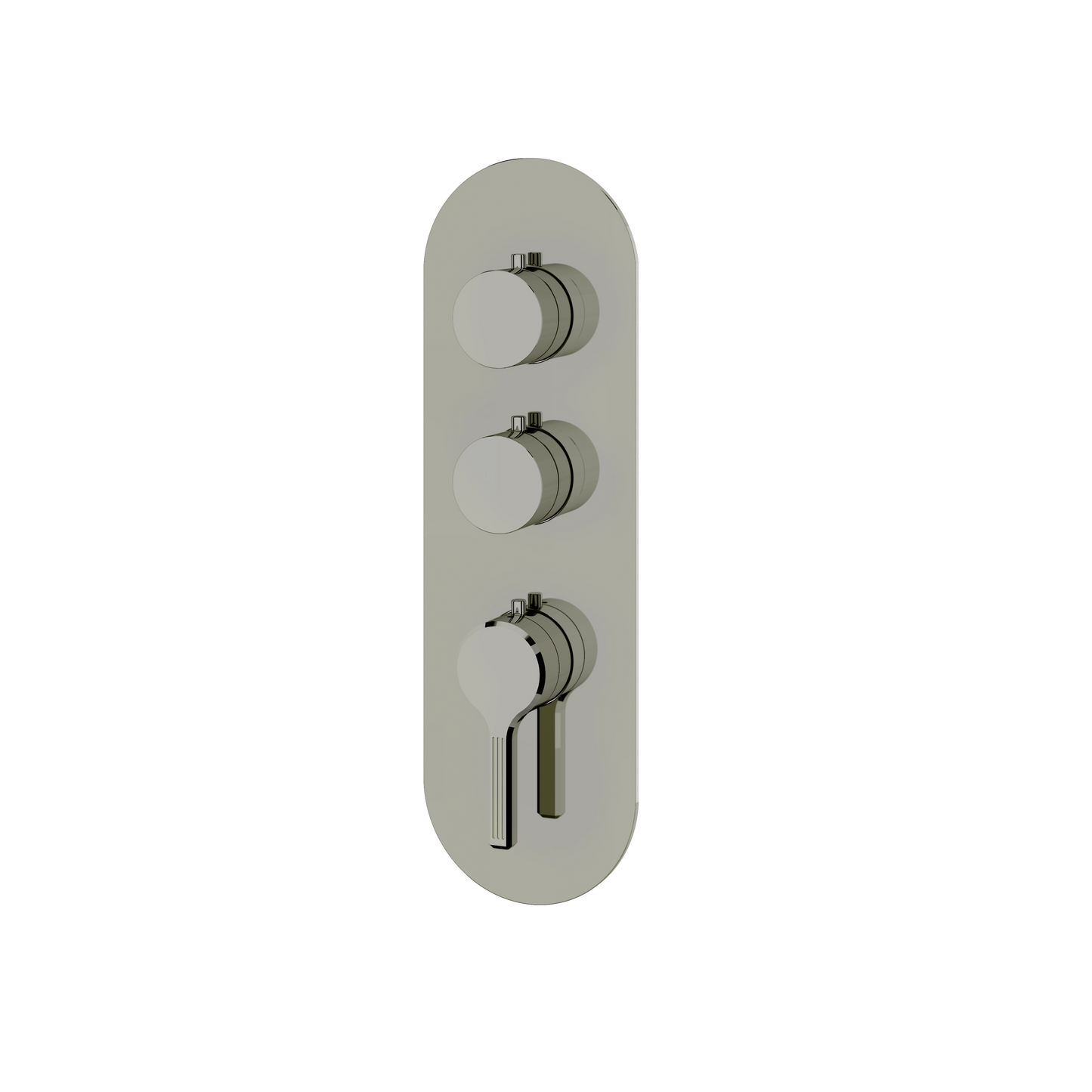 ROUND TRIM SET FOR 2 SHUT-OFF THERMOSTATIC VALVE