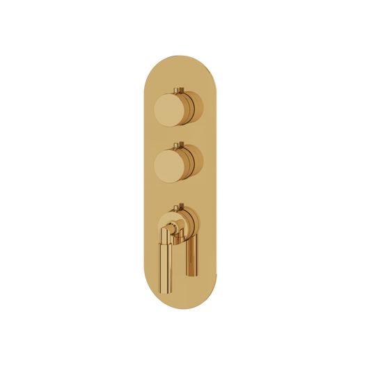ROUND TRIM SET FOR 2 SHUT-OFF THERMOSTATIC VALVE