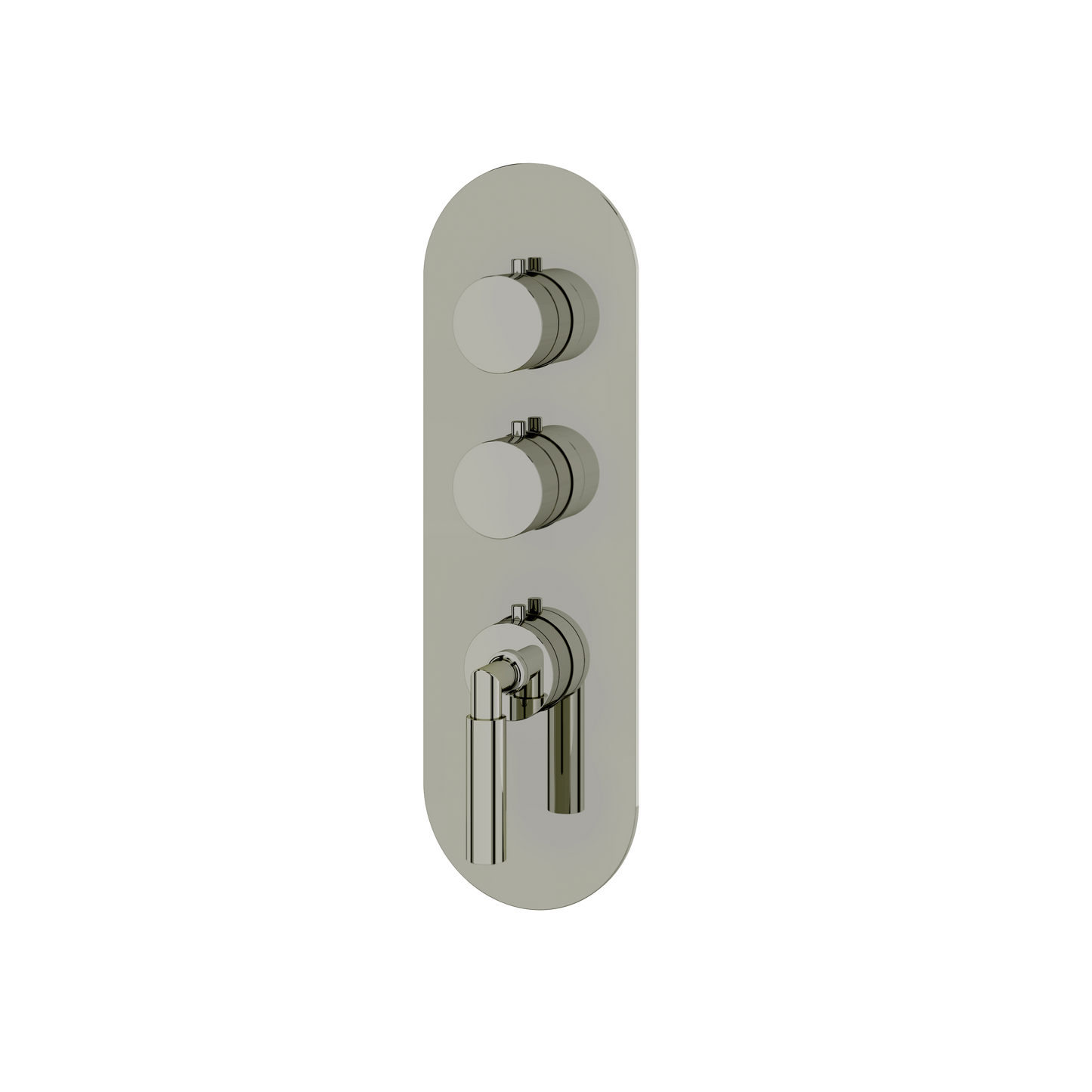 ROUND TRIM SET FOR 2 SHUT-OFF THERMOSTATIC VALVE