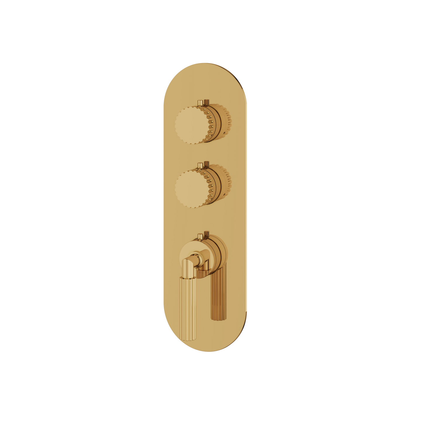 ROUND TRIM SET FOR 2 SHUT-OFF THERMOSTATIC VALVE