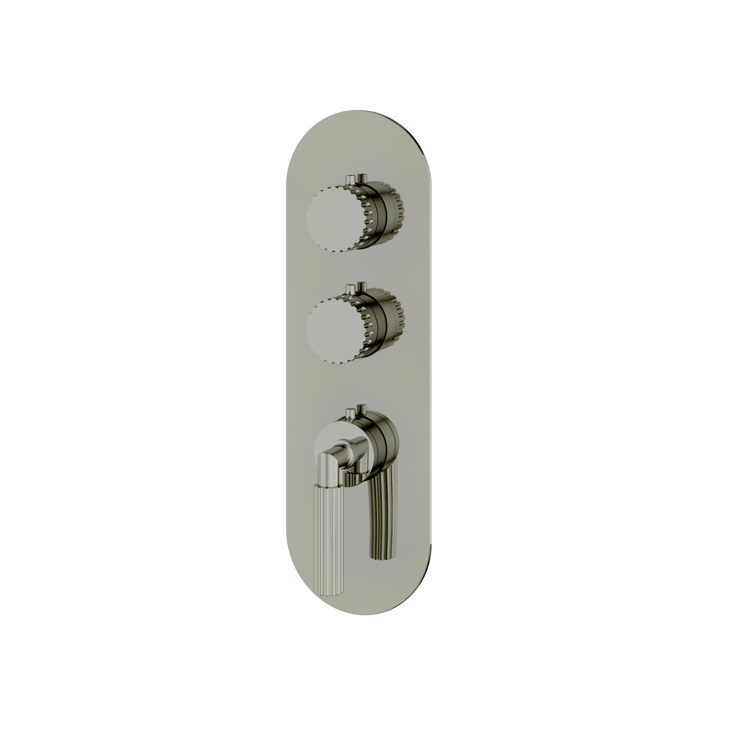 ROUND TRIM SET FOR 2 SHUT-OFF THERMOSTATIC VALVE