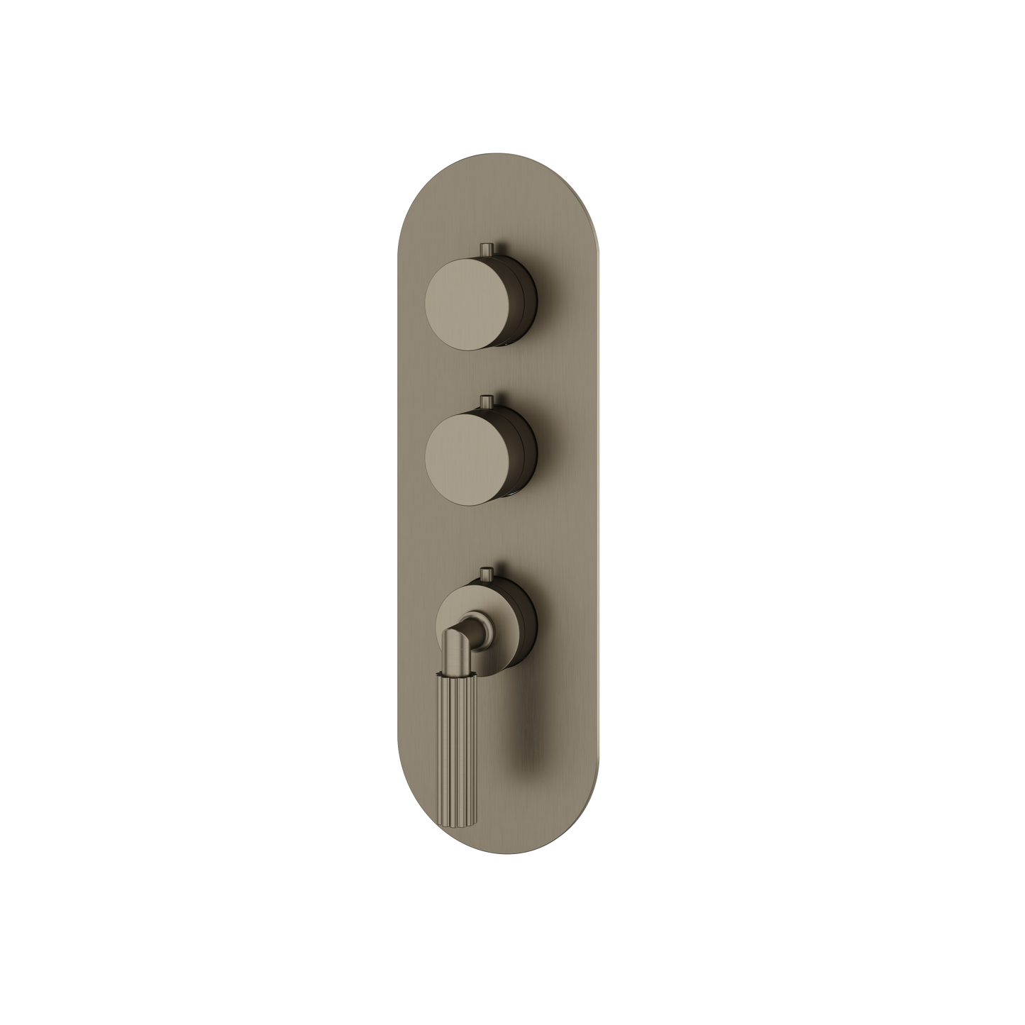 ROUND TRIM SET FOR 2 SHUT-OFF THERMOSTATIC VALVE