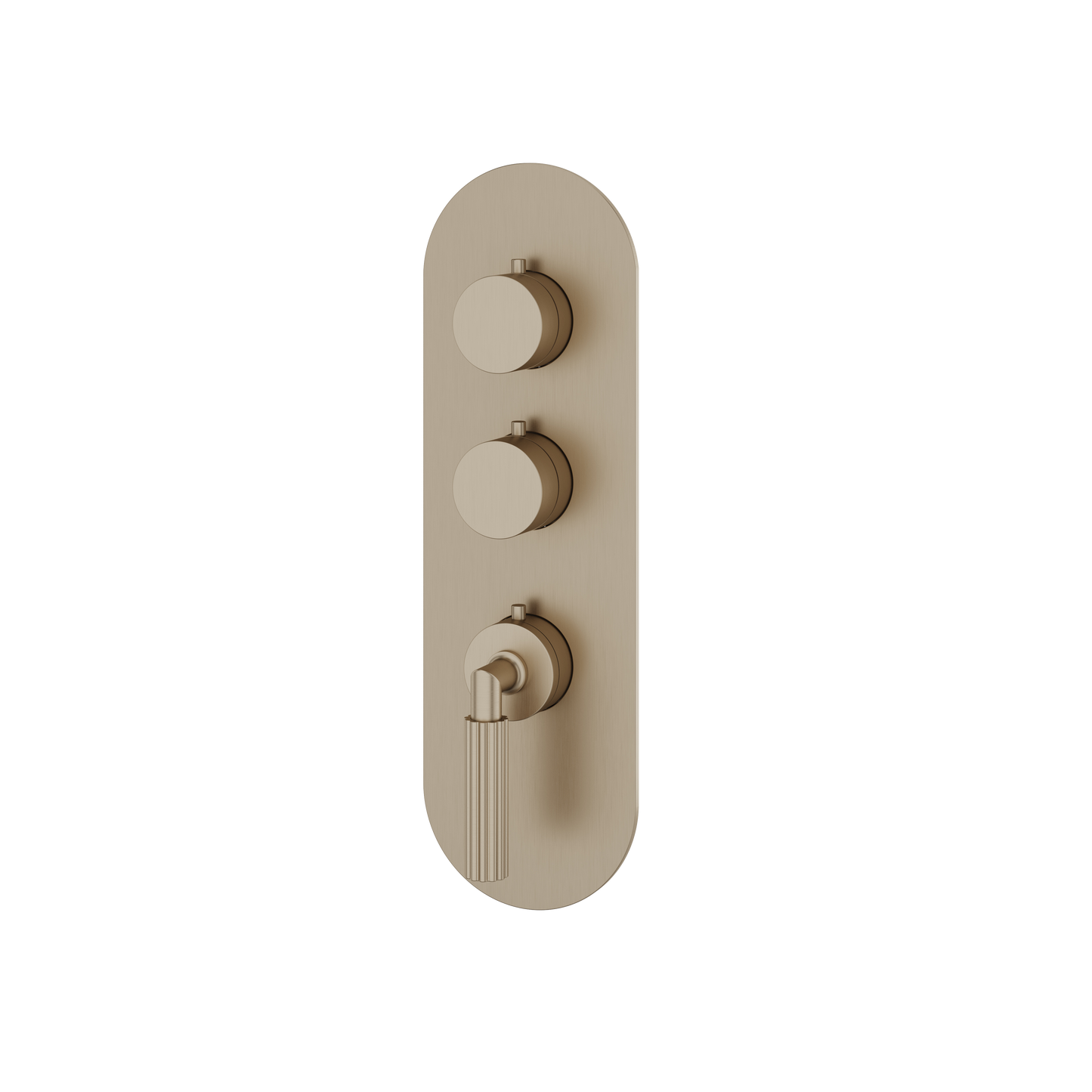 ROUND TRIM SET FOR 2 SHUT-OFF THERMOSTATIC VALVE