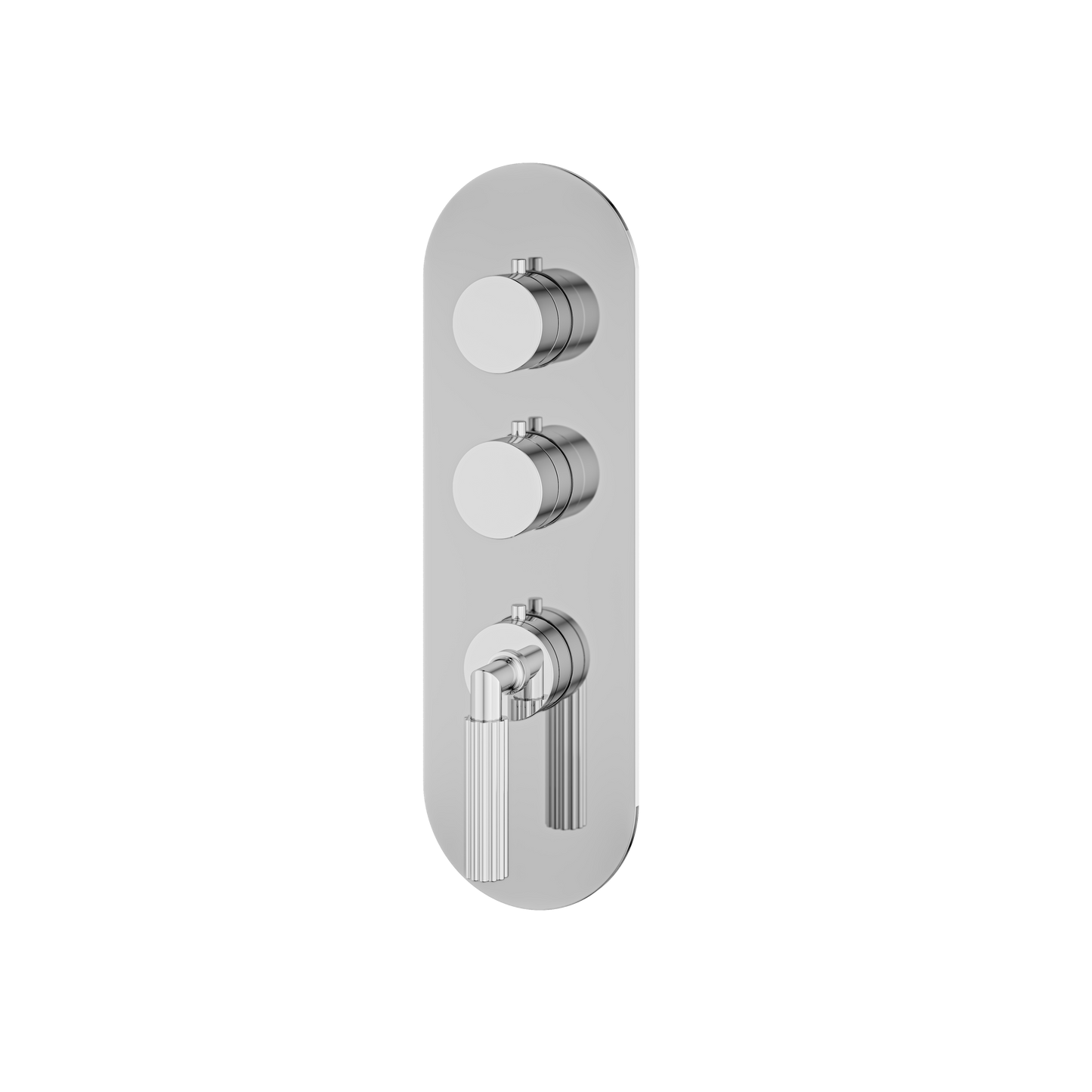 ROUND TRIM SET FOR 2 SHUT-OFF THERMOSTATIC VALVE