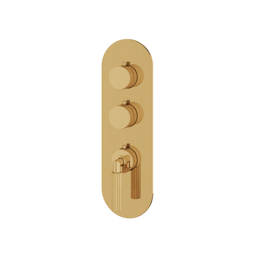 ROUND TRIM SET FOR 2 SHUT-OFF THERMOSTATIC VALVE