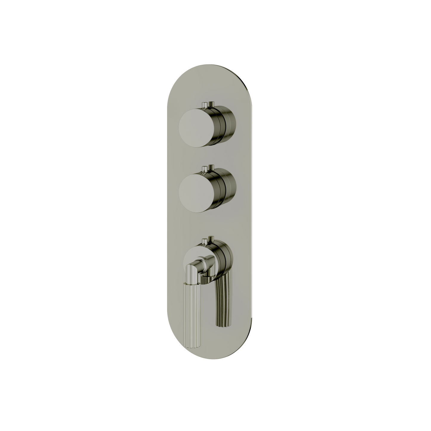 ROUND TRIM SET FOR 2 SHUT-OFF THERMOSTATIC VALVE
