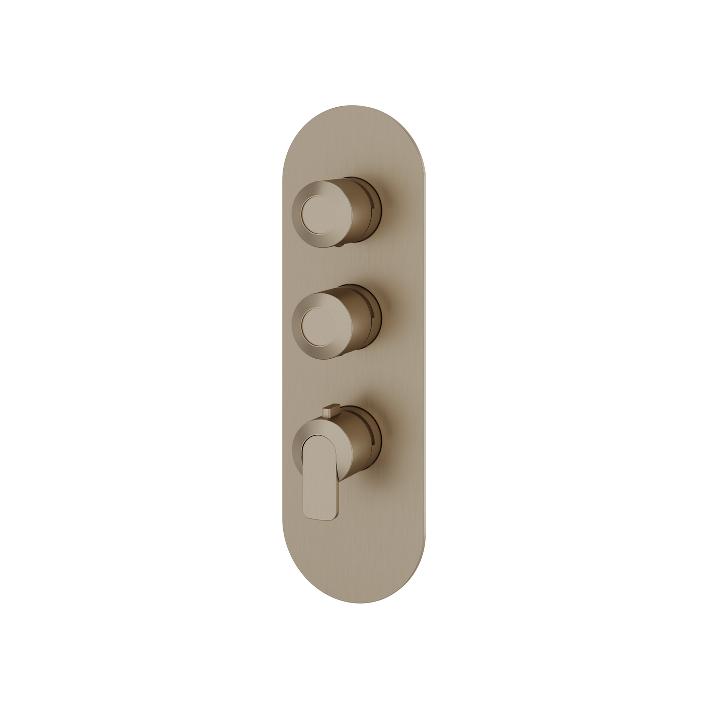 ROUND TRIM SET FOR 2 SHUT-OFF THERMOSTATIC VALVE