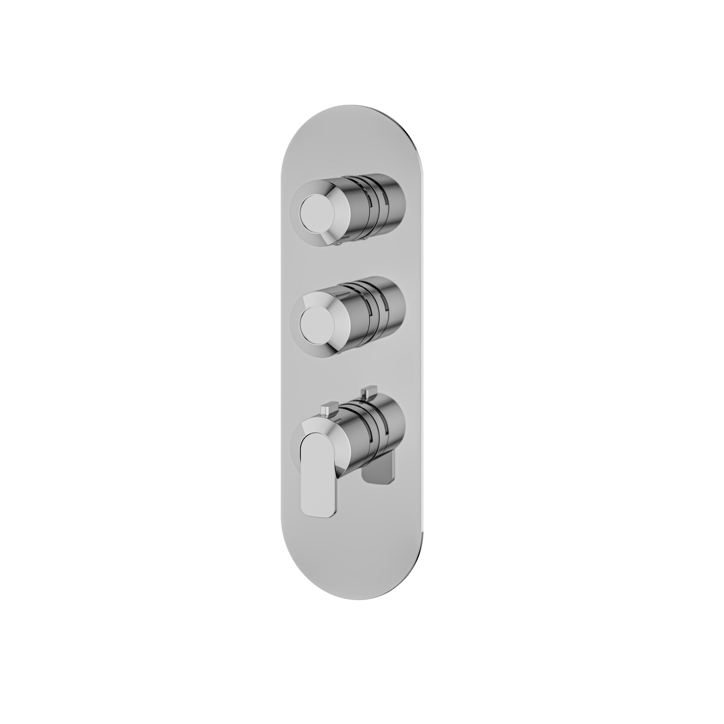 ROUND TRIM SET FOR 2 SHUT-OFF THERMOSTATIC VALVE