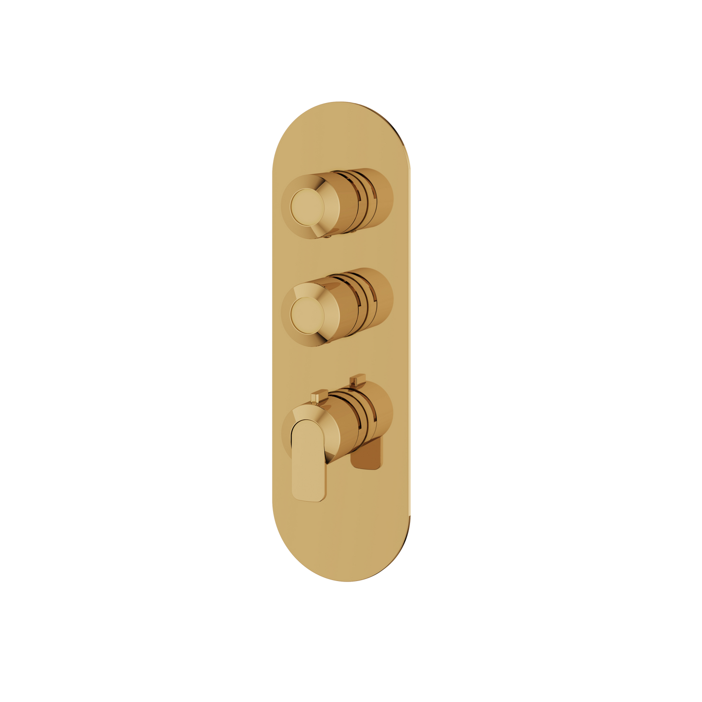 ROUND TRIM SET FOR 2 SHUT-OFF THERMOSTATIC VALVE